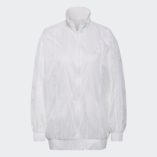 Adidas Adicolor Oversize Ripstop Chaqueta De Chándal Blanco