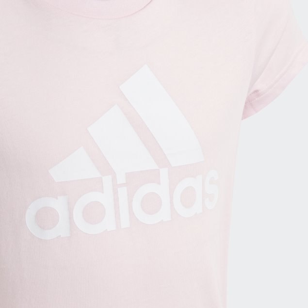 Camiseta Essentials De Algodón Con Logo Grande Adidas Rosa