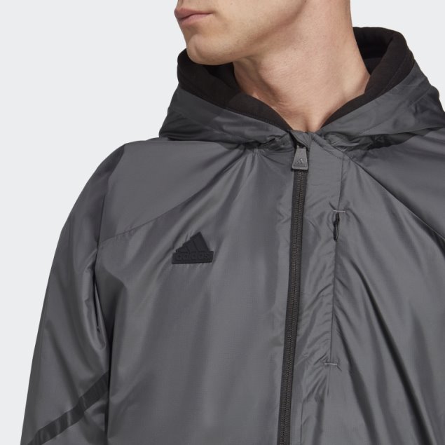 Chaqueta De Chándal Con Cremallera Completa Diseñada En Gris 4 Gameday Adidas