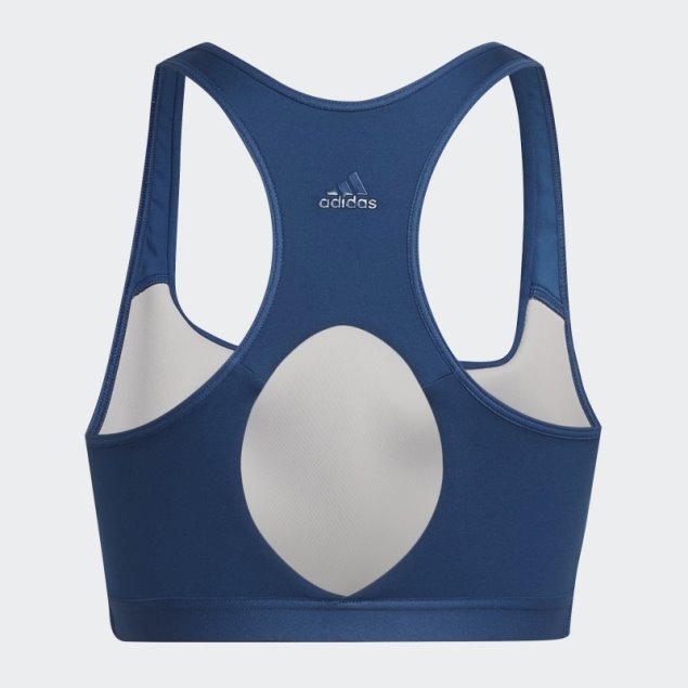 Sujetador De Viento De Yoga De Sujeción Media Coreflow Studio De Adidas Marino