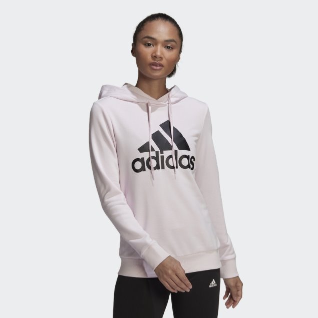 Adidas Sudadera Con Capucha Y Logo Rosa Essentials