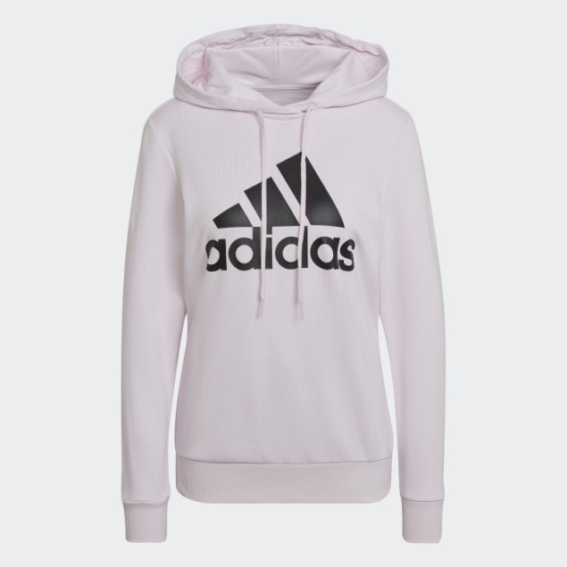 Adidas Sudadera Con Capucha Y Logo Rosa Essentials