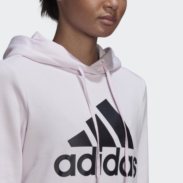 Adidas Sudadera Con Capucha Y Logo Rosa Essentials
