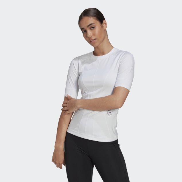 Blanco Adidas Por Stella Mccartney Camiseta De Entrenamiento Truepurpose Caliente