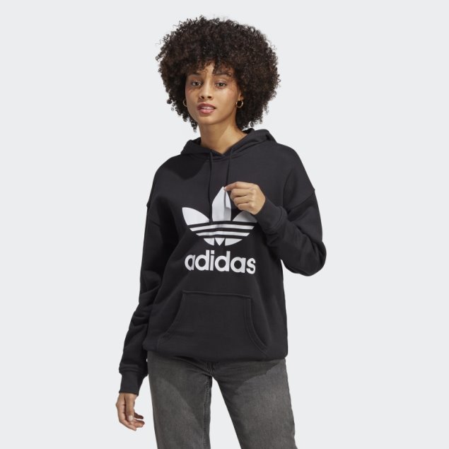 Sudadera Adidas Adicolor Trefoil Negro