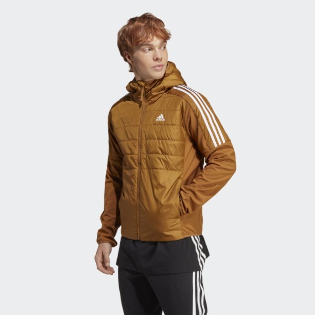 Chaqueta Híbrida Con Capucha Y Aislamiento Esencial Bronce Adidas