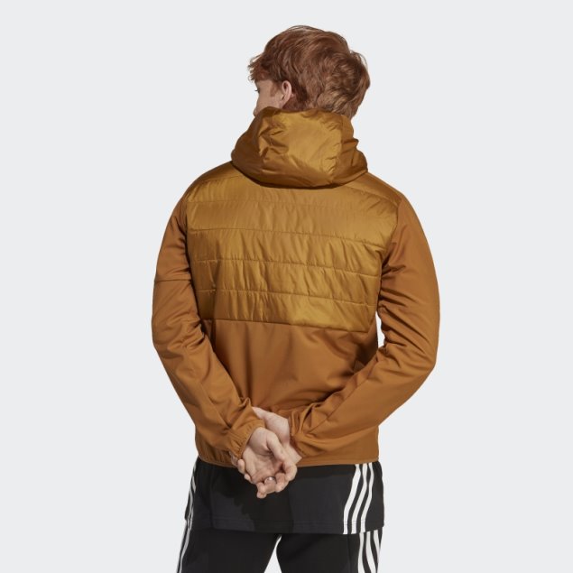 Chaqueta Híbrida Con Capucha Y Aislamiento Esencial Bronce Adidas