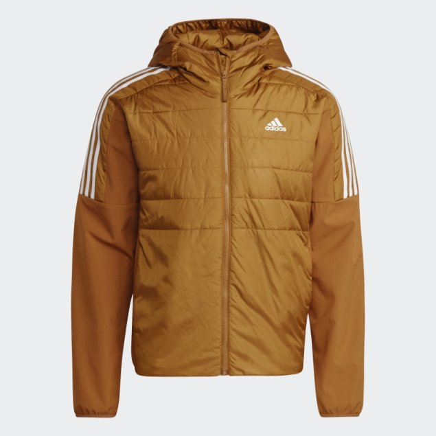 Chaqueta Híbrida Con Capucha Y Aislamiento Esencial Bronce Adidas