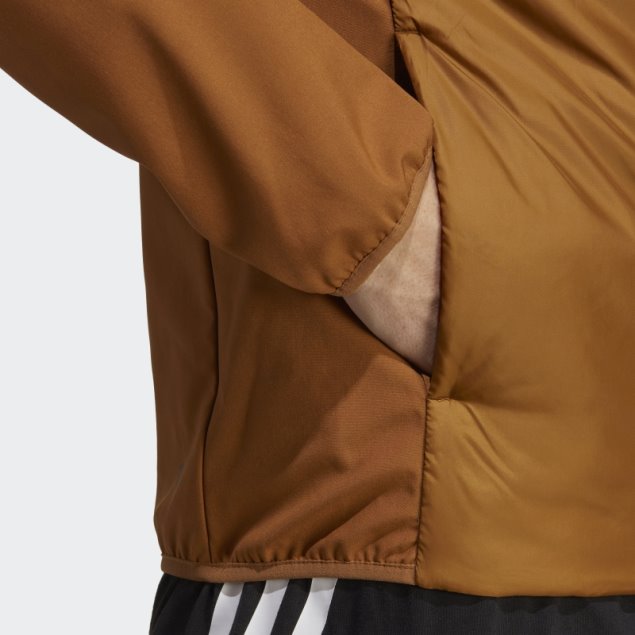Chaqueta Híbrida Con Capucha Y Aislamiento Esencial Bronce Adidas