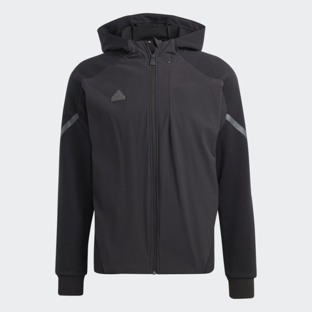 Sudadera Negra Adidas Design 4 Gameday Premium Con Cremallera Completa