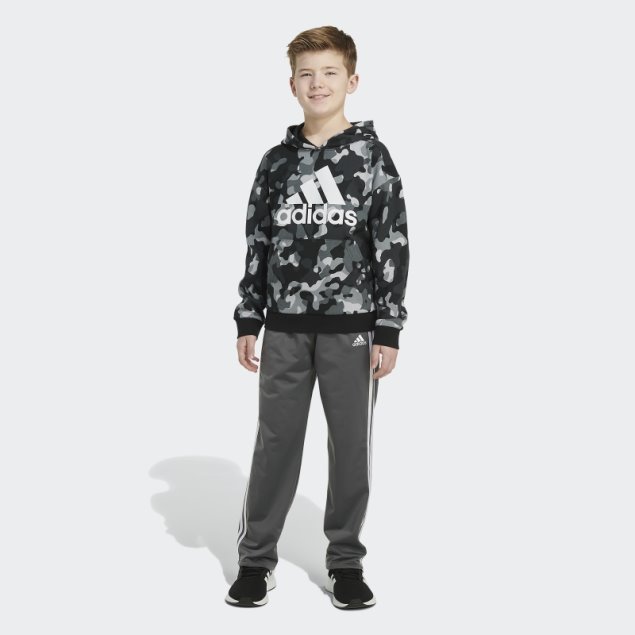 Adidas Camo Allover Print Pullover Sudadera Con Capucha Negro