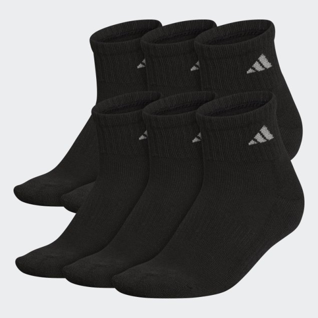 Calcetines Deportivos Acolchados Adidas 6 Pares Negros