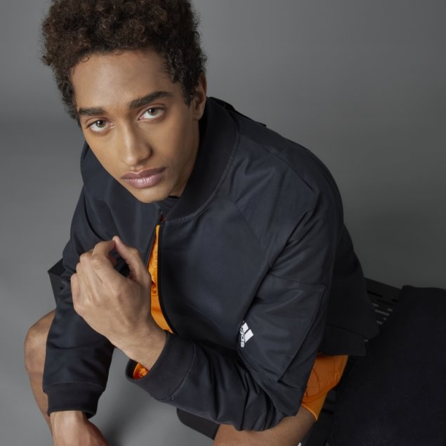 Chamarra Bomber Negra Diseñada 4 Gameday Adidas