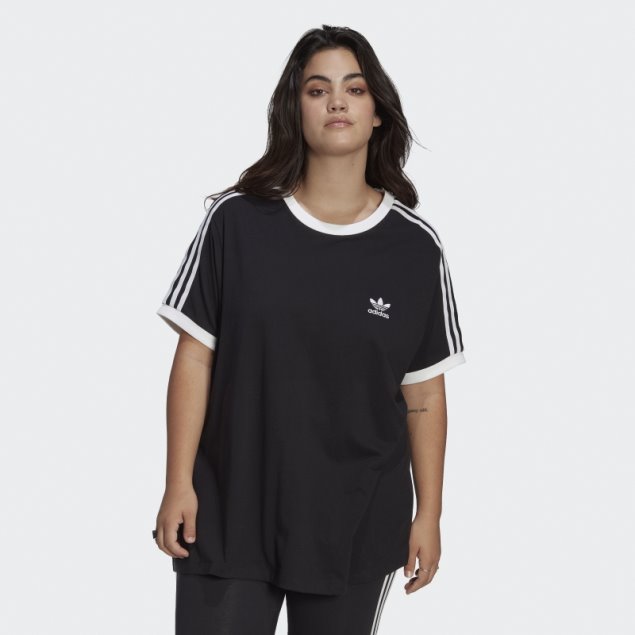Camiseta Negra Adidas Adicolor Classics 3-stripes (talla Grande)