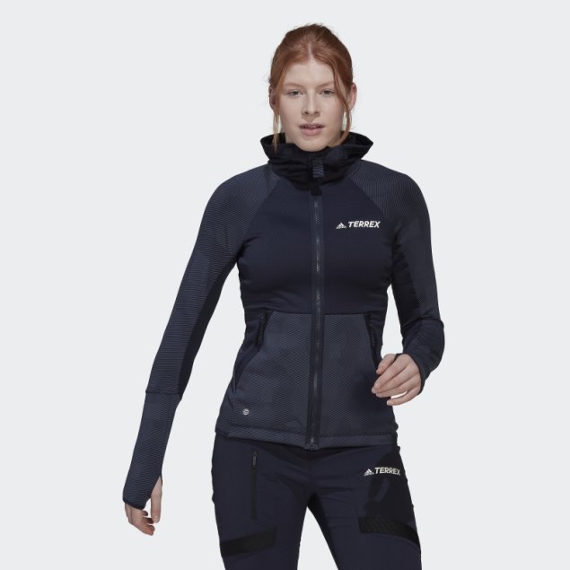 Adidas Terrex Tech Flooce Chaqueta Polar Con Capucha Para Senderismo Tinta