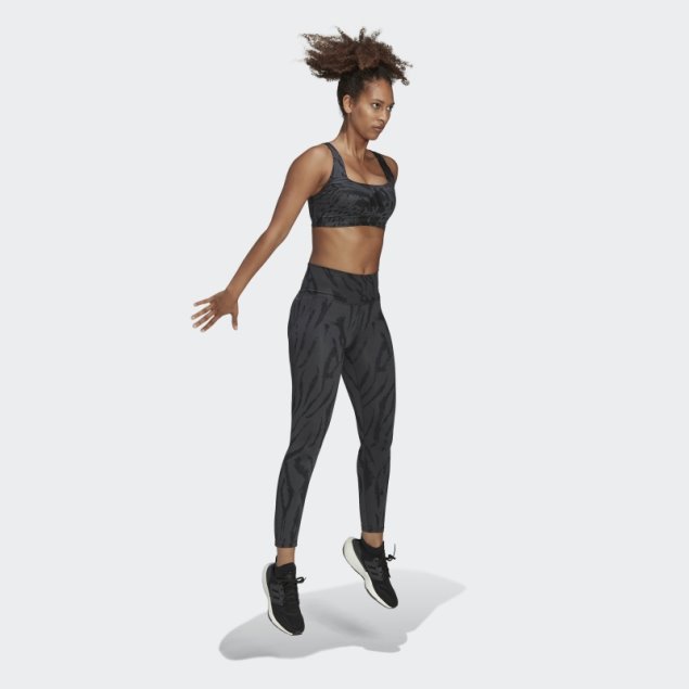 Calzas 7/8 Con Estampado De íconos De Entrenamiento Carbon Optime Adidas