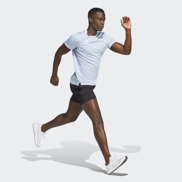 Camiseta Adidas Boston Marathon Allover Print Azul Amanecer