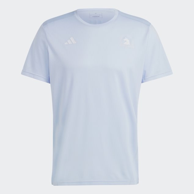 Camiseta Adidas Boston Marathon Allover Print Azul Amanecer
