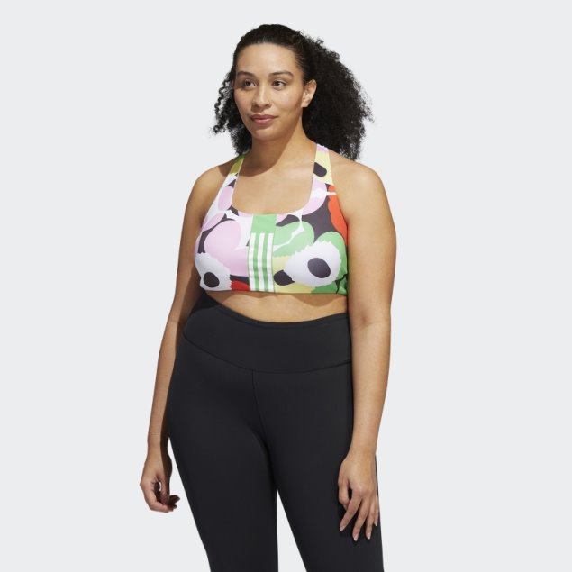 Sujetador Adidas Better Level Training De Sujeción Media (talla Grande) Naranja Brillante