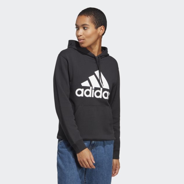 Sudadera Con Capucha De Felpa Francesa Regular Con Logotipo Grande Adidas Essentials