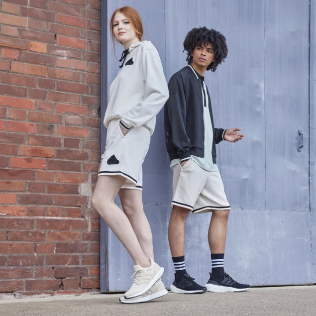 Adidas Shorts Blancos De Rizo Francés (género Neutral)