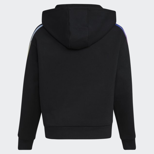 Sudadera Con Capucha De Forro Polar Con 3 Rayas En Negro Multicolor De Adidas