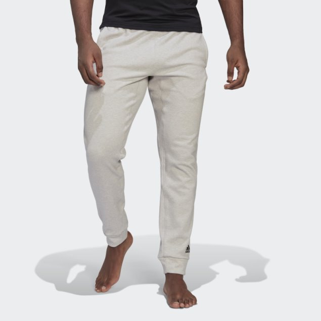 Pantalones De Entrenamiento 7/8 Aeroready Warm Yoga Fleece Gris Adidas