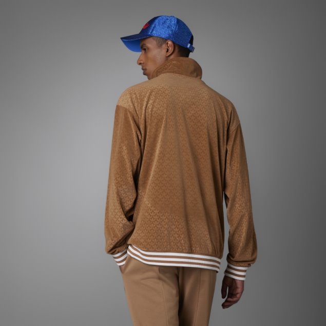 Adicolor 70s Funnel Terciopelo Top Adidas Marrón Desierto