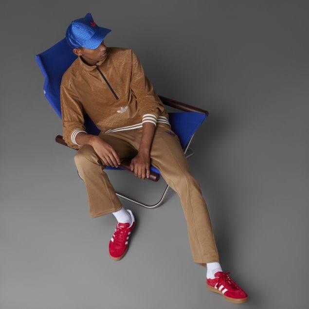 Adicolor 70s Funnel Terciopelo Top Adidas Marrón Desierto