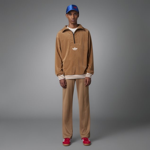 Adicolor 70s Funnel Terciopelo Top Adidas Marrón Desierto