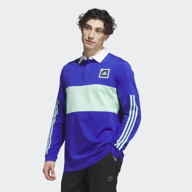 Polo De Golf De Manga Larga Adicross Adidas Azul