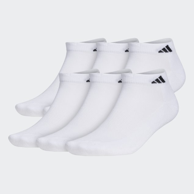 Calcetines Deportivos Acolchados Bajos 6 Pares Blanco Adidas
