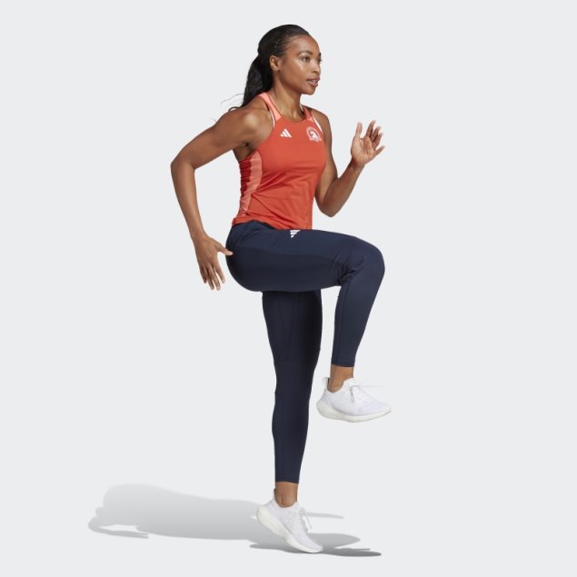 Camiseta Sin Mangas Running Boston Marathon 2023 Adidas Roja