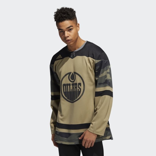 Oilers Camuflaje Camiseta Adidas Orbit Verde