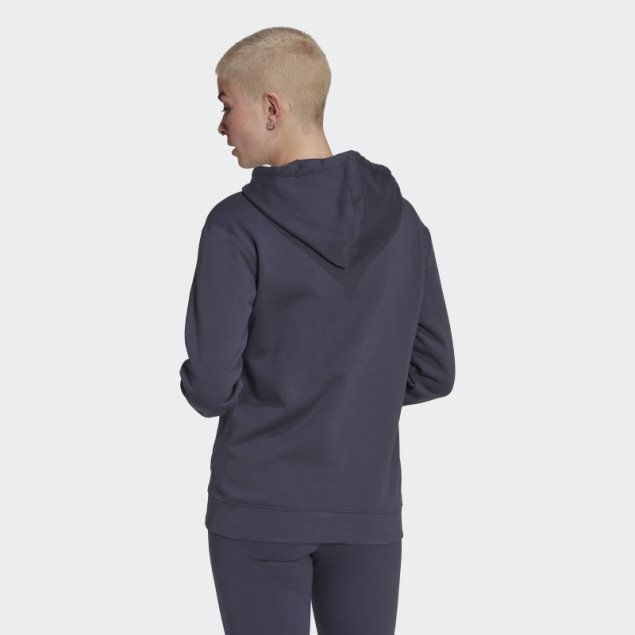 Sudadera Con Capucha Adidas Bordada Azul Marino