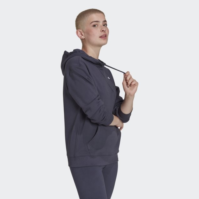 Sudadera Con Capucha Adidas Bordada Azul Marino