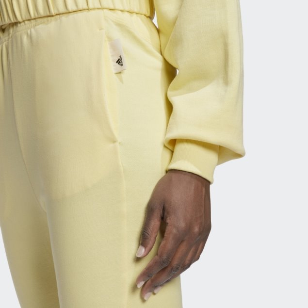 Pantalones Amarillos De Cintura Alta Studio Lounge De Adidas