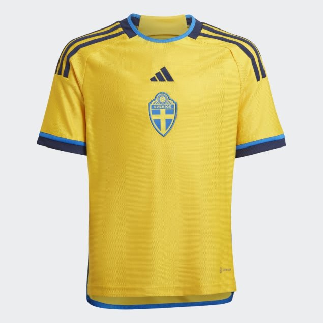 Camiseta Primera Equipación Suecia 22 Adidas Eqt Amarillo