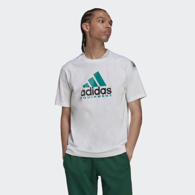 Camiseta Con Logo Eqt Adidas Blanca