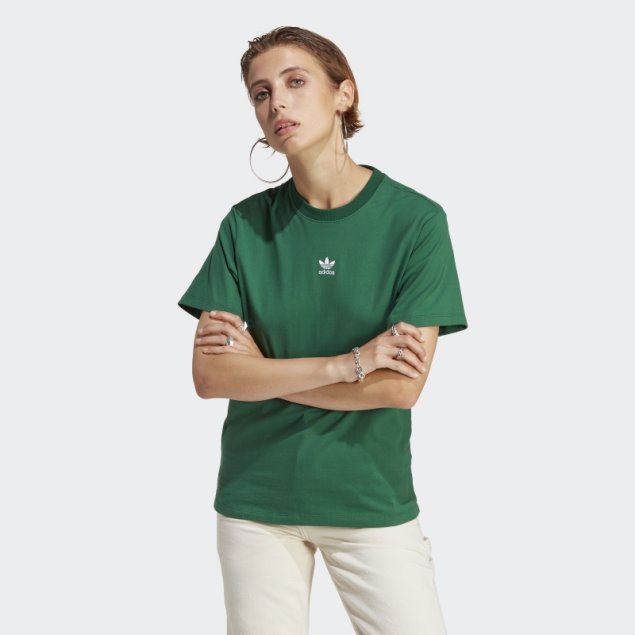 Camiseta Adicolor Essentials Regular Verde Oscuro Adidas