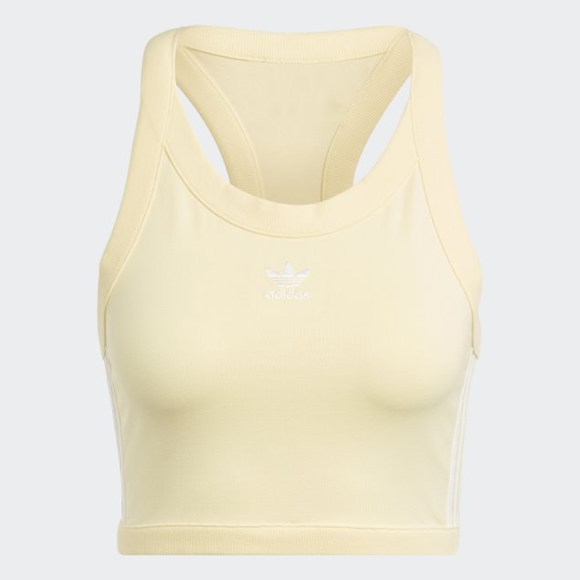 Camiseta Sin Mangas Corta Adicolor Classics 3 Rayas Adidas Amarillo