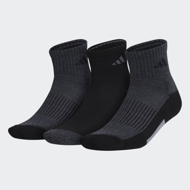 Calcetines Adidas Acolchados X Cuartos Negros 3 Pares