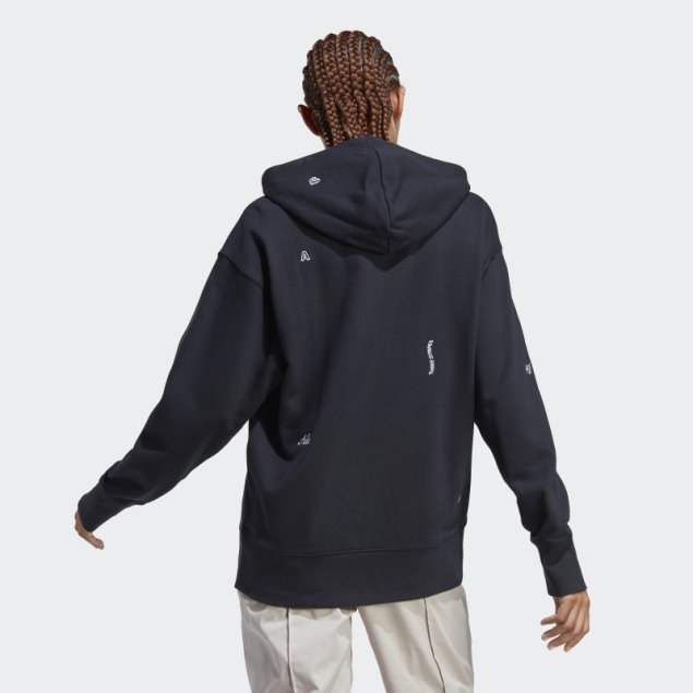 Sudadera Con Capucha Adidas En Negro Con Gráficos Inspirados En Cristales Curativos