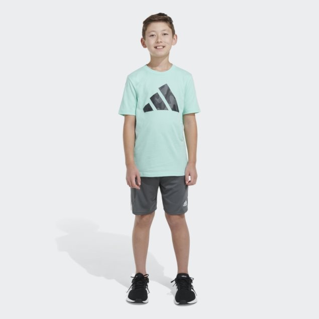 Camiseta Adidas Verde Ss Camo Logo