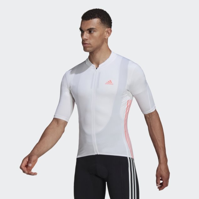 El Maillot Ciclista Manga Corta Adidas Blanco