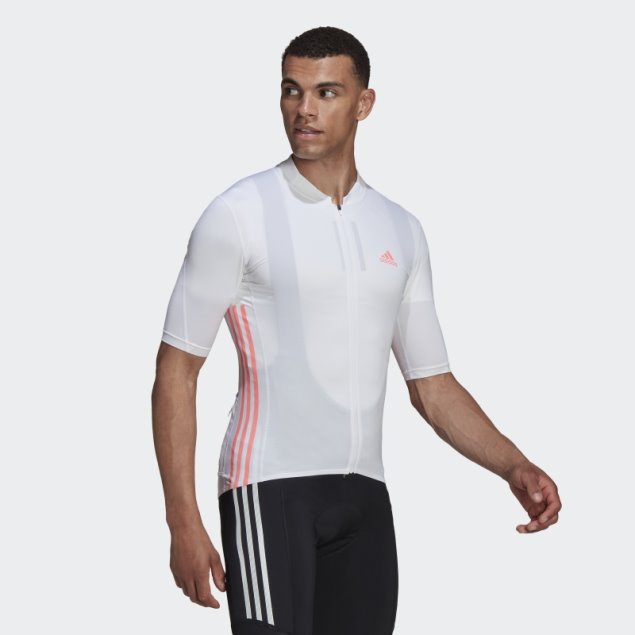 El Maillot Ciclista Manga Corta Adidas Blanco