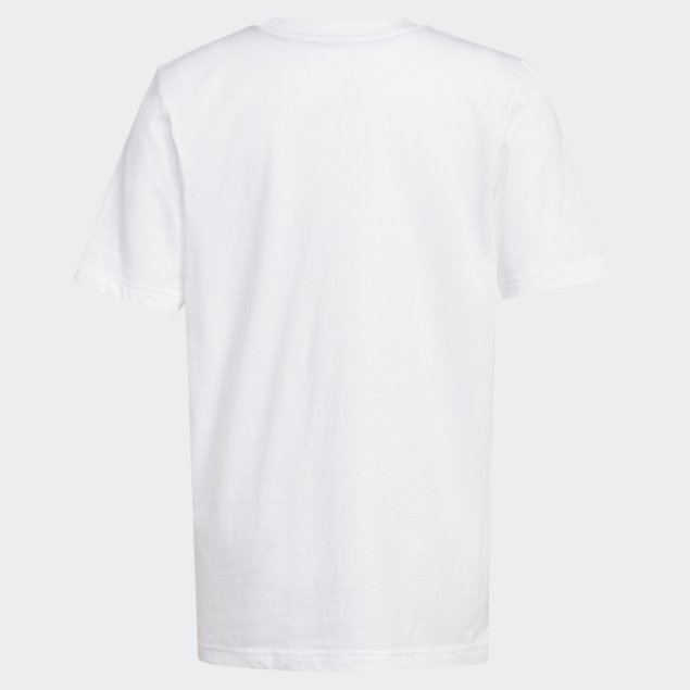 Adidas Camiseta Blanca Con Logo De Camuflaje