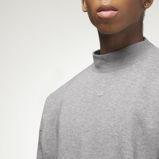 Sudadera Adidas Basketball Heather Crew Avena Oscuro