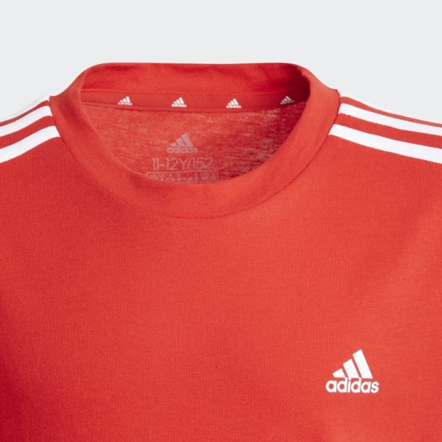 Camiseta Adidas Essentials 3-Stripes Fashion Rojo