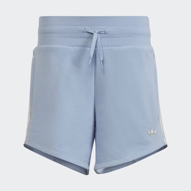 Pantalones Cortos De Cintura Alta Con Estampado Gráfico Adidas Azul Amanecer